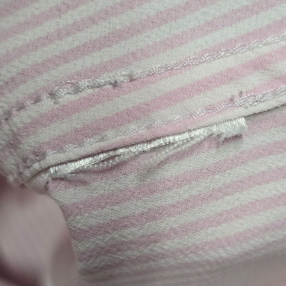 Mizzen Main‎ Shirt Men XL Pink White Button Trim Fit Performance Office READ - Picture 6 of 12